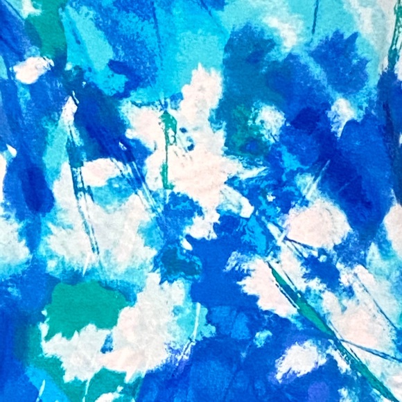 Anne Klein Sport Open Sleeves CrewNeck Blue White Top Tee Shirt Size Medium EUC - Picture 3 of 5